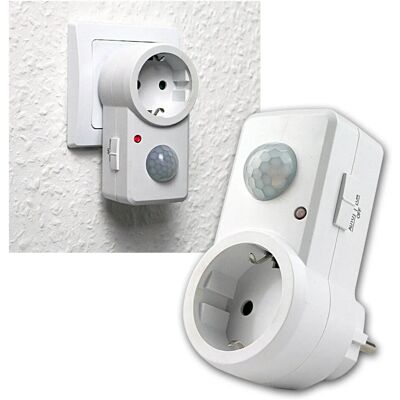 world-trading-net Zwischenstecker Mit Bewegungsmelder 120 Grad Weiß 230V world-trading-net Zwischenstecker Mit Bewegungsmelder 120 Grad Weiß 230V