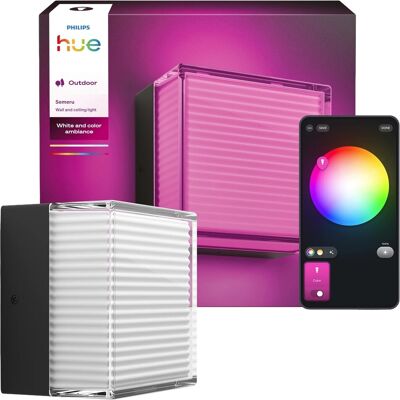 Philips Hue Leuchte Seremu Quadratisch Schwarz RGB Außen Philips Hue Leuchte Seremu Quadratisch Schwarz RGB Außen