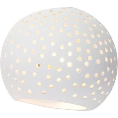 QAZQA - Blur - Weißer Putz - Kugel - Wandlampe QAZQA - Blur - Weißer Putz - Kugel - Wandlampe