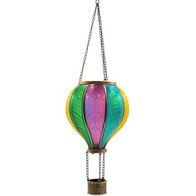 Dekohelden24 XL Solar Heißlutballon Solar Laterne Hängende Solarleuchte Solarballon Solarlampe mit Ansteigender Flamme in Bunt L/B/H 14 x 14 x 46 cm Dekohelden24 XL Solar Heißlutballon Solar Laterne Hängende Solarleuchte Solarballon Solarlampe mit Ansteigender Flamme in Bunt L/B/H 14 x 14 x 46 cm