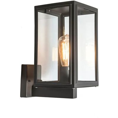 Qazqa - Industrielle Wandleuchte Grau IP44 - Sutton Up - Edelstahl & Glas, Max. 100W Qazqa - Industrielle Wandleuchte Grau IP44 - Sutton Up - Edelstahl & Glas, Max. 100W