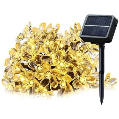 Salcar 5M 20 LED Solar-Lichterkette Kirschblüten Wasserfest Warmweiß Salcar 5M 20 LED Solar-Lichterkette Kirschblüten Wasserfest Warmweiß