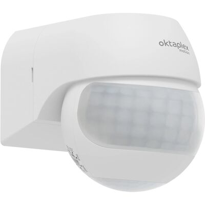 Oktaplex motion Oktaplex Anja Bewegungsmelder Außen 180 Grad mit 2 PIR-Sensoren IP44 Weiß Oktaplex motion Oktaplex Anja Bewegungsmelder Außen 180 Grad mit 2 PIR-Sensoren IP44 Weiß