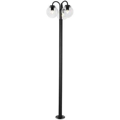 QAZQA Moderner schwarzer Gartenlaterne - 200cm, 3 Lichter, IP44 QAZQA Moderner schwarzer Gartenlaterne - 200cm, 3 Lichter, IP44