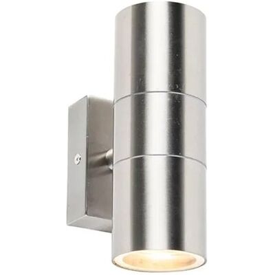 QAZQA Edelstahl Außenwandleuchte Duo - Modern, IP44, GU10, 2x35W QAZQA Edelstahl Außenwandleuchte Duo - Modern, IP44, GU10, 2x35W