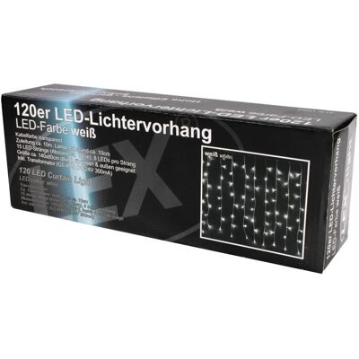 Lex 120er LED Lichtervorhang Lichterkette Außen Innen Weihnachtsbeleuchtung Weiß Lex 120er LED Lichtervorhang Lichterkette Außen Innen Weihnachtsbeleuchtung Weiß
