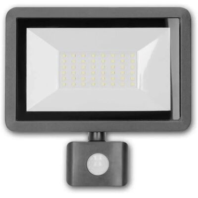 world-trading-net Mini LED Fluter BULLED PIR Schwarz 50W 230V 4000lm world-trading-net Mini LED Fluter BULLED PIR Schwarz 50W 230V 4000lm