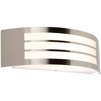 QAZQA Moderne Wandleuchte Stahl Edelstahl IP44 Sapphire Deluxe QAZQA Moderne Wandleuchte Stahl Edelstahl IP44 Sapphire Deluxe