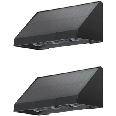 NETTLIFE Außen-Wandleuchte aus Kunststoff L14 Schwarz 2er-set NETTLIFE Außen-Wandleuchte aus Kunststoff L14 Schwarz 2er-set