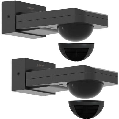 Oktaplex motion Oktaplex Tea Bewegungsmelder 2er Set 360 Grad 9m Außen Schwenkbar Anthrazit IP65 Oktaplex motion Oktaplex Tea Bewegungsmelder 2er Set 360 Grad 9m Außen Schwenkbar Anthrazit IP65