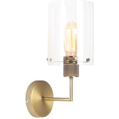 QAZQA Moderne Wandleuchte Bronze mit Glaskuppel QAZQA Moderne Wandleuchte Bronze mit Glaskuppel