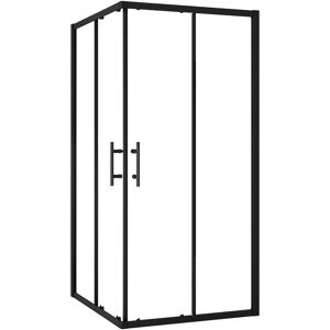 AICA 90x90x195cm Schwarz Eckig Duschkabinen Duschtür Schiebetür Duschabtrennung Sicherheitsglas Dusche Eckeinstieg AICA 90x90x195cm Schwarz Eckig Duschkabinen Duschtür Schiebetür Duschabtrennung Sicherheitsglas Dusche Eckeinstieg