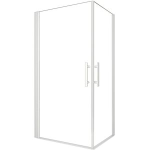 AICA Eckeinstieg 90x80x185cm Sicherheitsglas Weiß-Rahmen Duschkabine Duschtür Drehtür Dsuche Duschabtrennung AICA Eckeinstieg 90x80x185cm Sicherheitsglas Weiß-Rahmen Duschkabine Duschtür Drehtür Dsuche Duschabtrennung