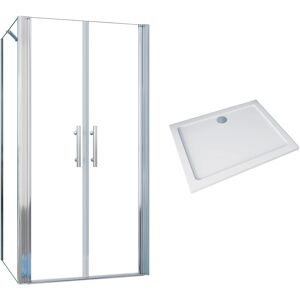 AICA Doppeltür Eckdusche 80x80x195cm Eckig-kabine Duschabtrennung Pendeltür Duschtür 6mm NANO Glas Mit Duschtasse AICA Doppeltür Eckdusche 80x80x195cm Eckig-kabine Duschabtrennung Pendeltür Duschtür 6mm NANO Glas Mit Duschtasse