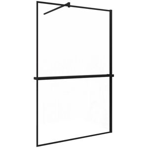 AICA 80x200cm Walk In Schwarz Aluminiumrahmen Duschwand mit Duschregal Handtuchhalter mit Stabilisator Duschabtrennung 8mm NANO Glass F131B AICA 80x200cm Walk In Schwarz Aluminiumrahmen Duschwand mit Duschregal Handtuchhalter mit Stabilisator Duschabtrennung 8mm NANO Glass F131B