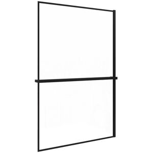 AICA 90x200cm Walk In Schwarz Aluminiumrahmen Duschwand mit Duschregal Handtuchhalter Duschabtrennung 8mm NANO Glass AICA 90x200cm Walk In Schwarz Aluminiumrahmen Duschwand mit Duschregal Handtuchhalter Duschabtrennung 8mm NANO Glass