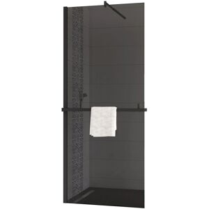 AICA Walk In Dusche B.80xH.200cm Duschabtrennung 8mm NANO ESG-Glas mit Duschregal Handtuchhalter mit 70-120cm Stabilisierungsstangen AICA Walk In Dusche B.80xH.200cm Duschabtrennung 8mm NANO ESG-Glas mit Duschregal Handtuchhalter mit 70-120cm Stabilisierungsstangen