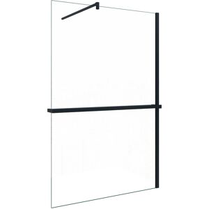 AICA Walk In 80x200cm Schwarz Duschwand mit Stabilisator 8mm NANO ESG-Glas mit Duschregal Handtuchhalter Duschtrennwand F131B AICA Walk In 80x200cm Schwarz Duschwand mit Stabilisator 8mm NANO ESG-Glas mit Duschregal Handtuchhalter Duschtrennwand F131B