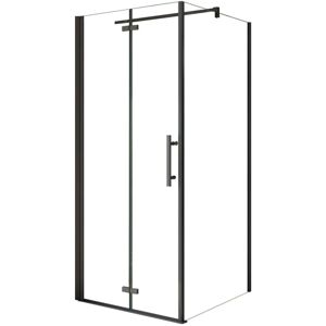 AICA 80x80cm x H.195cm Eckig Duschkabinen Schwarz Falttür 6mm NANO ESG-Glas Eckdusche Drehtür Duschabtrennung Mit 90cm Stabilisator AICA 80x80cm x H.195cm Eckig Duschkabinen Schwarz Falttür 6mm NANO ESG-Glas Eckdusche Drehtür Duschabtrennung Mit 90cm Stabilisator