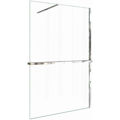 AICA Walk In 80x200cm Duschwand mit Stabilisator 8mm NANO ESG-Glas mit Duschregal Handtuchhalter Duschtrennwand F129 AICA Walk In 80x200cm Duschwand mit Stabilisator 8mm NANO ESG-Glas mit Duschregal Handtuchhalter Duschtrennwand F129
