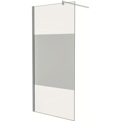 AICA Walk in Duschwand B.80 x H.200cm Milchglasstreifen Duschabtrennung 10mm Nano ESG-Glas Mit Stabilisator Duschkabinen F131 AICA Walk in Duschwand B.80 x H.200cm Milchglasstreifen Duschabtrennung 10mm Nano ESG-Glas Mit Stabilisator Duschkabinen F131