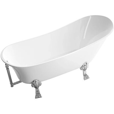 Bernstein Paris Freistehende Badewanne - Acryl, Weiß, Optional Gold oder Chrom Bernstein Paris Freistehende Badewanne - Acryl, Weiß, Optional Gold oder Chrom
