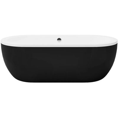 Vente-unique Freistehende ovale Badewanne - 200L - Schwarz matt - Acryl - Bad Vente-unique Freistehende ovale Badewanne - 200L - Schwarz matt - Acryl - Bad