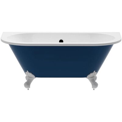 Vente-unique Freistehende Badewanne Mit Füßen Sparus Blau 150 cm Vente-unique Freistehende Badewanne Mit Füßen Sparus Blau 150 cm