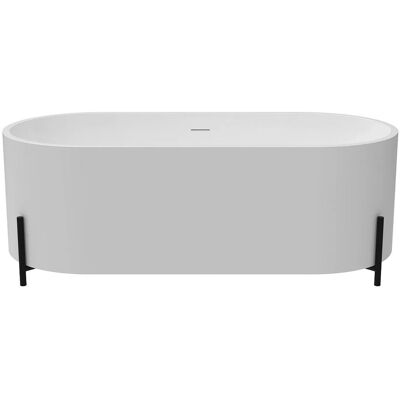Vente-unique Freistehende Badewanne Alonsa Schwarz Weiß 160 cm Vente-unique Freistehende Badewanne Alonsa Schwarz Weiß 160 cm