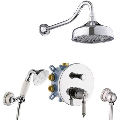 PaulGurkes Dusch-Set Unterputz Nostalgie Retro Antik- Dusche Keramik Duschsystem PaulGurkes Dusch-Set Unterputz Nostalgie Retro Antik- Dusche Keramik Duschsystem