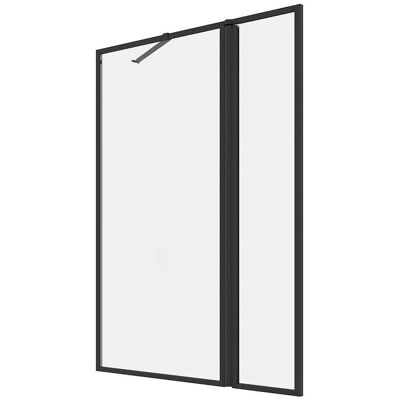 Vente-unique Duschabtrennung Bradenton Schwarz 100 cm Vente-unique Duschabtrennung Bradenton Schwarz 100 cm