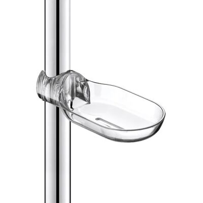 Delabie abnehmbare, verschiebbare Seifenablage transparent für Haltegriff Ø25/Ø32 mm Delabie abnehmbare, verschiebbare Seifenablage transparent für Haltegriff Ø25/Ø32 mm