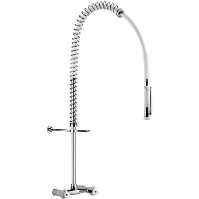 Delabie Geschirrspülbrause-Garnitur mit Wandmischer und Handbrause 433000 Delabie Geschirrspülbrause-Garnitur mit Wandmischer und Handbrause 433000