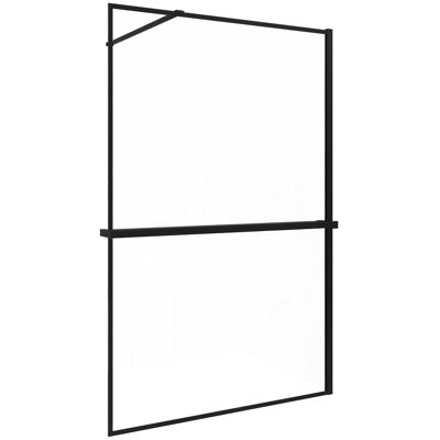 AICA 80x200cm Walk In Schwarz Aluminiumrahmen Duschwand mit Duschregal Handtuchhalter mit Stabilisator Duschabtrennung 8mm NANO Glass F129B AICA 80x200cm Walk In Schwarz Aluminiumrahmen Duschwand mit Duschregal Handtuchhalter mit Stabilisator Duschabtrennung 8mm NANO Glass F129B
