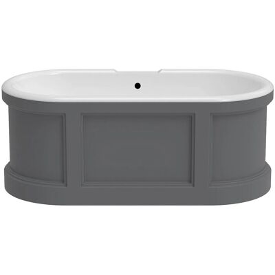 Vente-unique Freistehende Badewanne Cavaso Grau 151 cm Vente-unique Freistehende Badewanne Cavaso Grau 151 cm