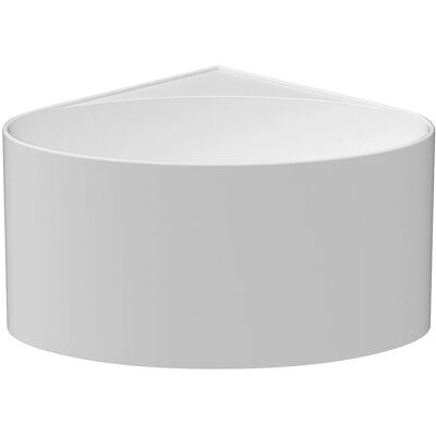 Vente-unique Kompakte ovale Eckbadewanne - Weiß matt - 176L - 100x100x58cm Vente-unique Kompakte ovale Eckbadewanne - Weiß matt - 176L - 100x100x58cm