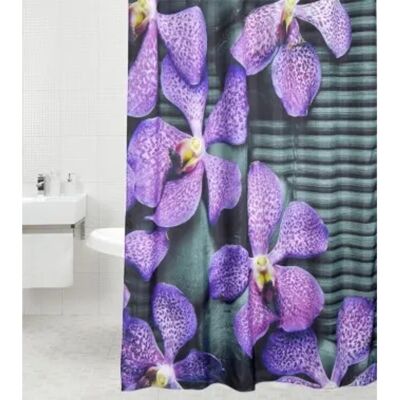 Sanilo Vanda Duschvorhang - 180x200cm, Lila/Grau Sanilo Vanda Duschvorhang - 180x200cm, Lila/Grau