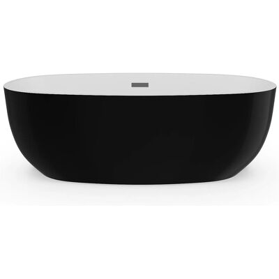 Vente-unique Acrylbadewanne - 238L - Schwarz - 170x80x58cm - Einzel Vente-unique Acrylbadewanne - 238L - Schwarz - 170x80x58cm - Einzel