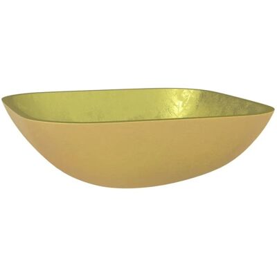 vidaXL Badglas Waschbecken - 42x42x14 cm - Gold vidaXL Badglas Waschbecken - 42x42x14 cm - Gold