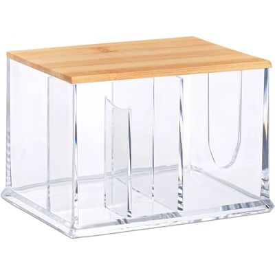 Relaxdays Acryl Wattestäbchen-Organizer - Transparente Aufbewahrungsbox fürs Bad Relaxdays Acryl Wattestäbchen-Organizer - Transparente Aufbewahrungsbox fürs Bad