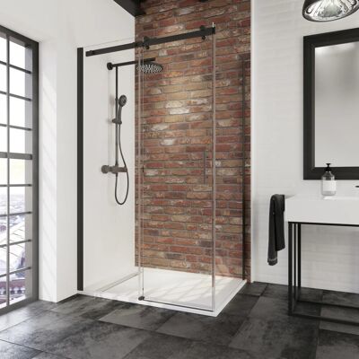 SCHULTE Alexa Style 2.0 - mattschwarz - Schiebetür - 120x80x200 cm - Shower enclosure SCHULTE Alexa Style 2.0 - mattschwarz - Schiebetür - 120x80x200 cm - Shower enclosure