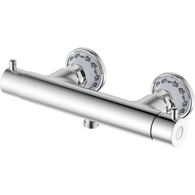 PaulGurkes Dusch-Thermostat Retro mit Keramik Mischbatterie Antik Chrom Hochglanz PaulGurkes Dusch-Thermostat Retro mit Keramik Mischbatterie Antik Chrom Hochglanz