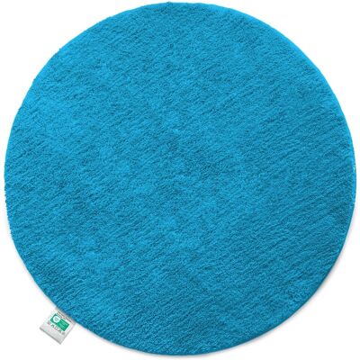 KARAT Badematte SKY Runder Badteppich Flauschig in Türkis Durchmesser 120 cm KARAT Badematte SKY Runder Badteppich Flauschig in Türkis Durchmesser 120 cm