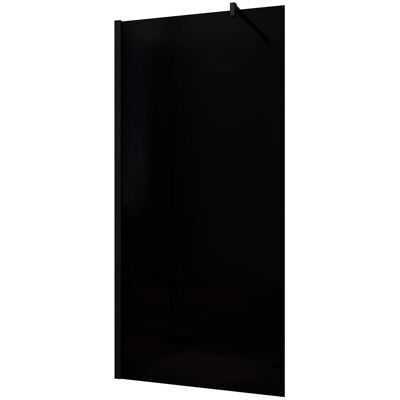 AICA Schwarz Duschkabine B.120xH.200cm Rauchglas Duschwand Mit 90cm Stabilisator Walk In Duschtrennwand 10mm NANO-Glas F131 AICA Schwarz Duschkabine B.120xH.200cm Rauchglas Duschwand Mit 90cm Stabilisator Walk In Duschtrennwand 10mm NANO-Glas F131
