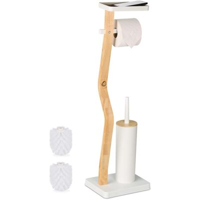 Relaxdays Bambus Badezimmer Set - WC-Bürste & Halter, 80,5x23x18cm Relaxdays Bambus Badezimmer Set - WC-Bürste & Halter, 80,5x23x18cm
