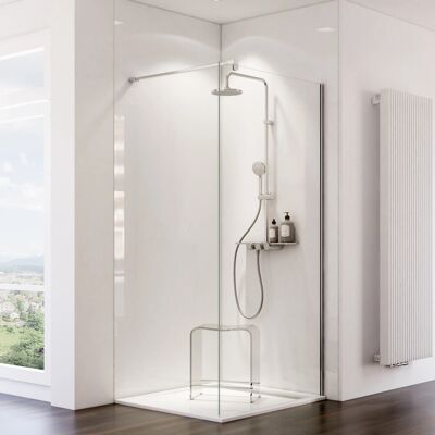 Schulte ExpressPlus DecoDesign Duschrückwand - Brillantweiß - 90x210cm - Aluminium Schulte ExpressPlus DecoDesign Duschrückwand - Brillantweiß - 90x210cm - Aluminium