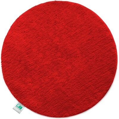 KARAT Badematte SKY Runder Badteppich Flauschig in Rot Durchmesser 120 cm KARAT Badematte SKY Runder Badteppich Flauschig in Rot Durchmesser 120 cm
