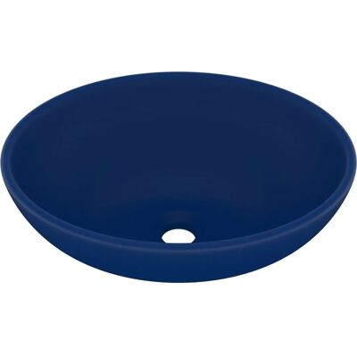 vidaXL Luxusoval-Waschtisch - Dunkelblau Keramik 40x33 cm vidaXL Luxusoval-Waschtisch - Dunkelblau Keramik 40x33 cm
