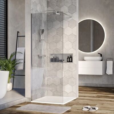 Bernstein Duschabtrennung Walk-In Nano Echtglas EX101 Klarglas 10mm Wandprofil Chrom 160cm Bernstein Duschabtrennung Walk-In Nano Echtglas EX101 Klarglas 10mm Wandprofil Chrom 160cm