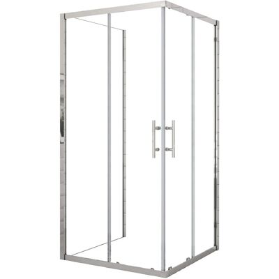 AICA U-Form Duschkabine Schiebetür 90cm x Schiebetür 80cm x Seitenwand 80cm Eckeinstieg Duschabtrennung 5mm ESG Sicherheitsklarglas Höhe 185cm AICA U-Form Duschkabine Schiebetür 90cm x Schiebetür 80cm x Seitenwand 80cm Eckeinstieg Duschabtrennung 5mm ESG Sicherheitsklarglas Höhe 185cm